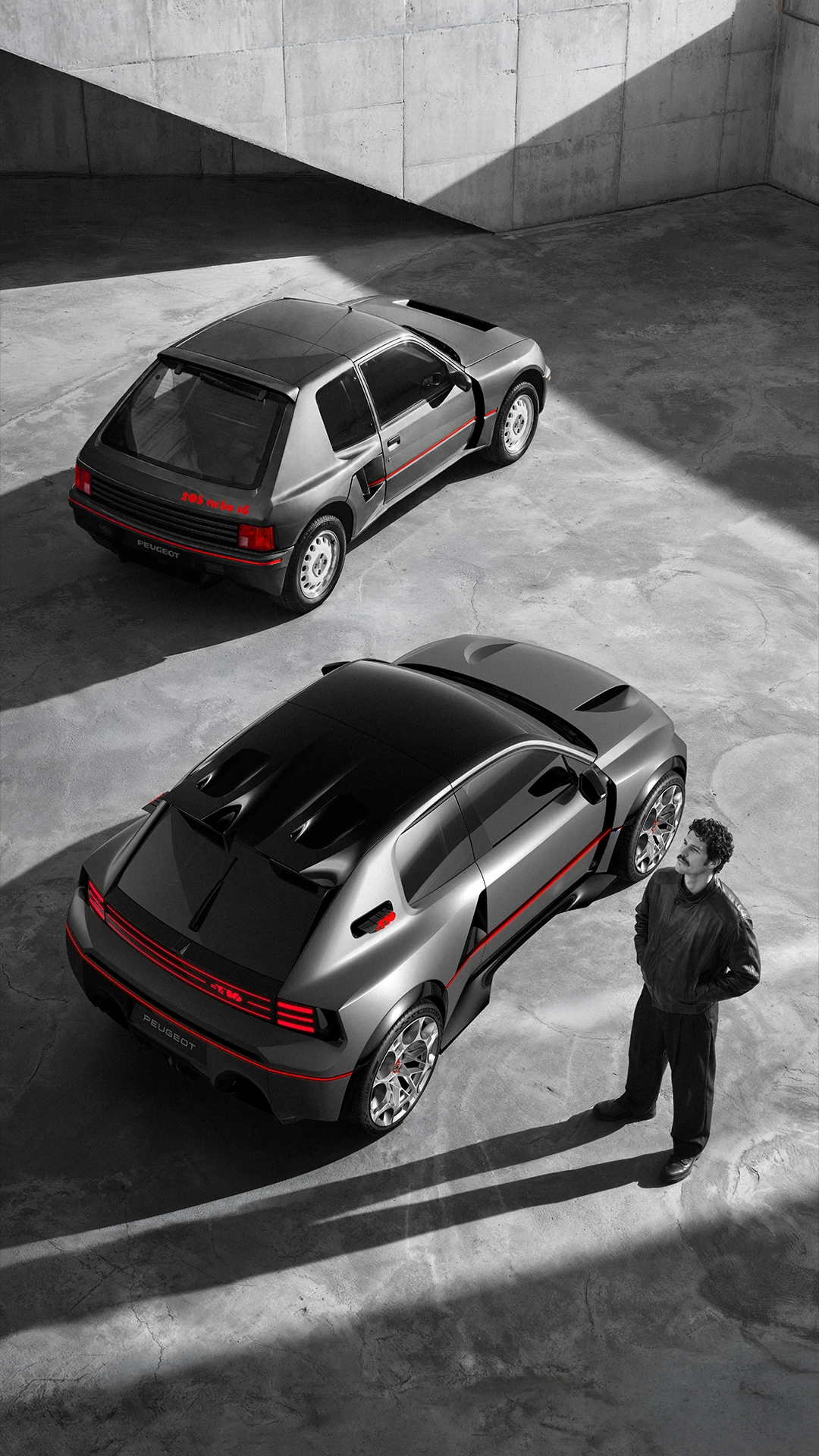 Peugeot E-T16 Concept and 205 T16 prototype