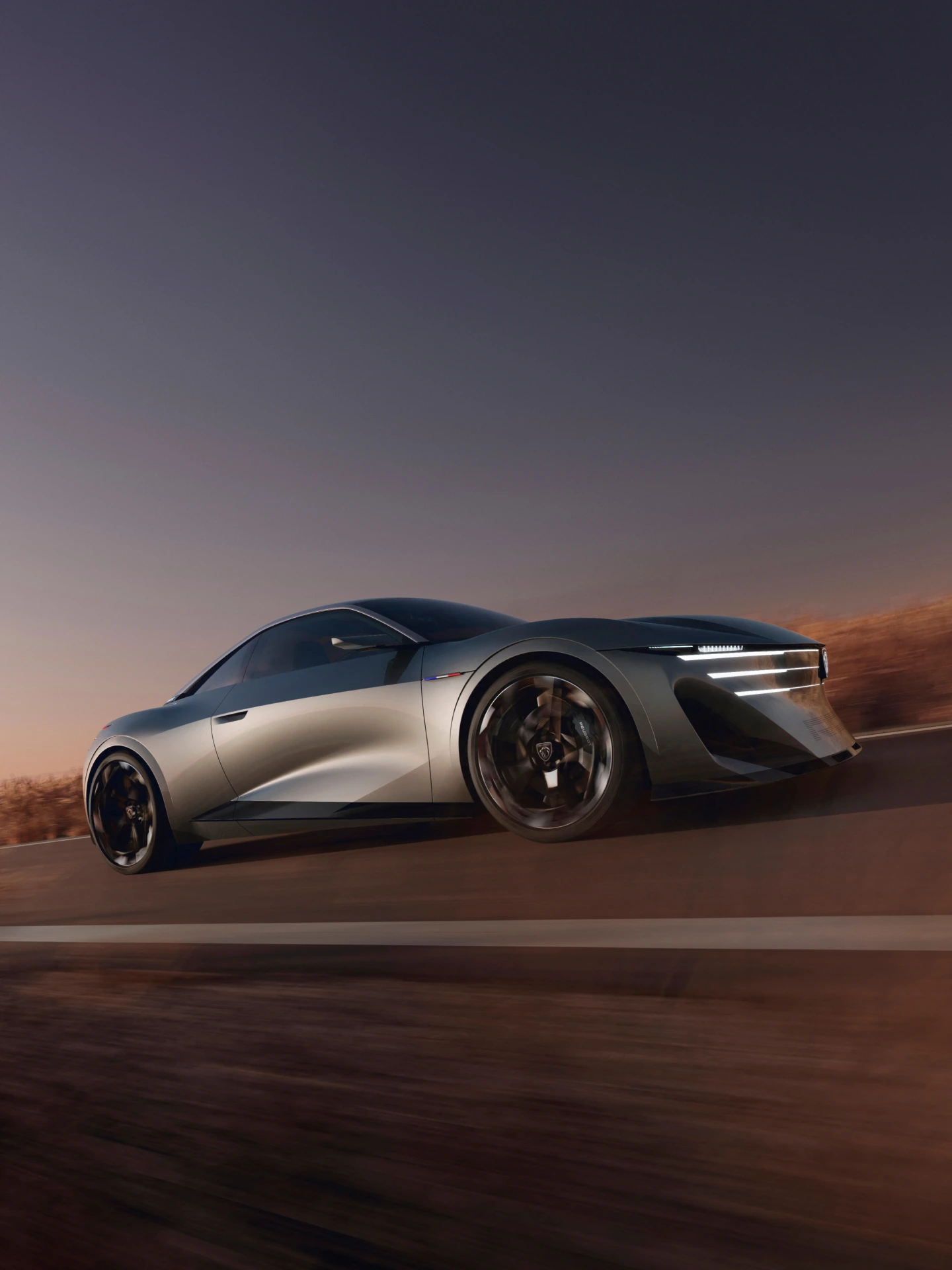 Peuget RCZ Vision in motion on the road
