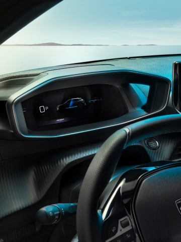 PEUGEOT E-208 digital instrument panel