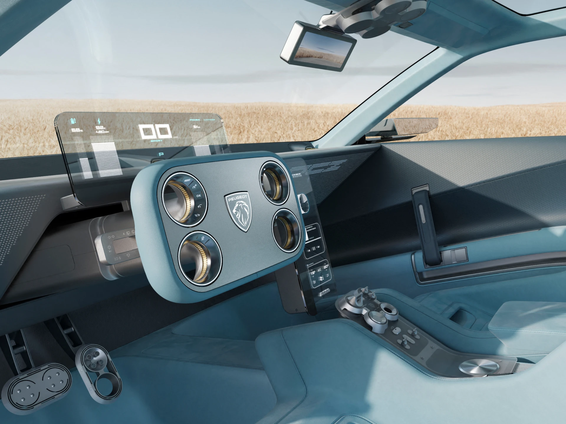 Peugeot RCZ Vision concept featuring Hypersquare® and the transparent i‑Cockpit