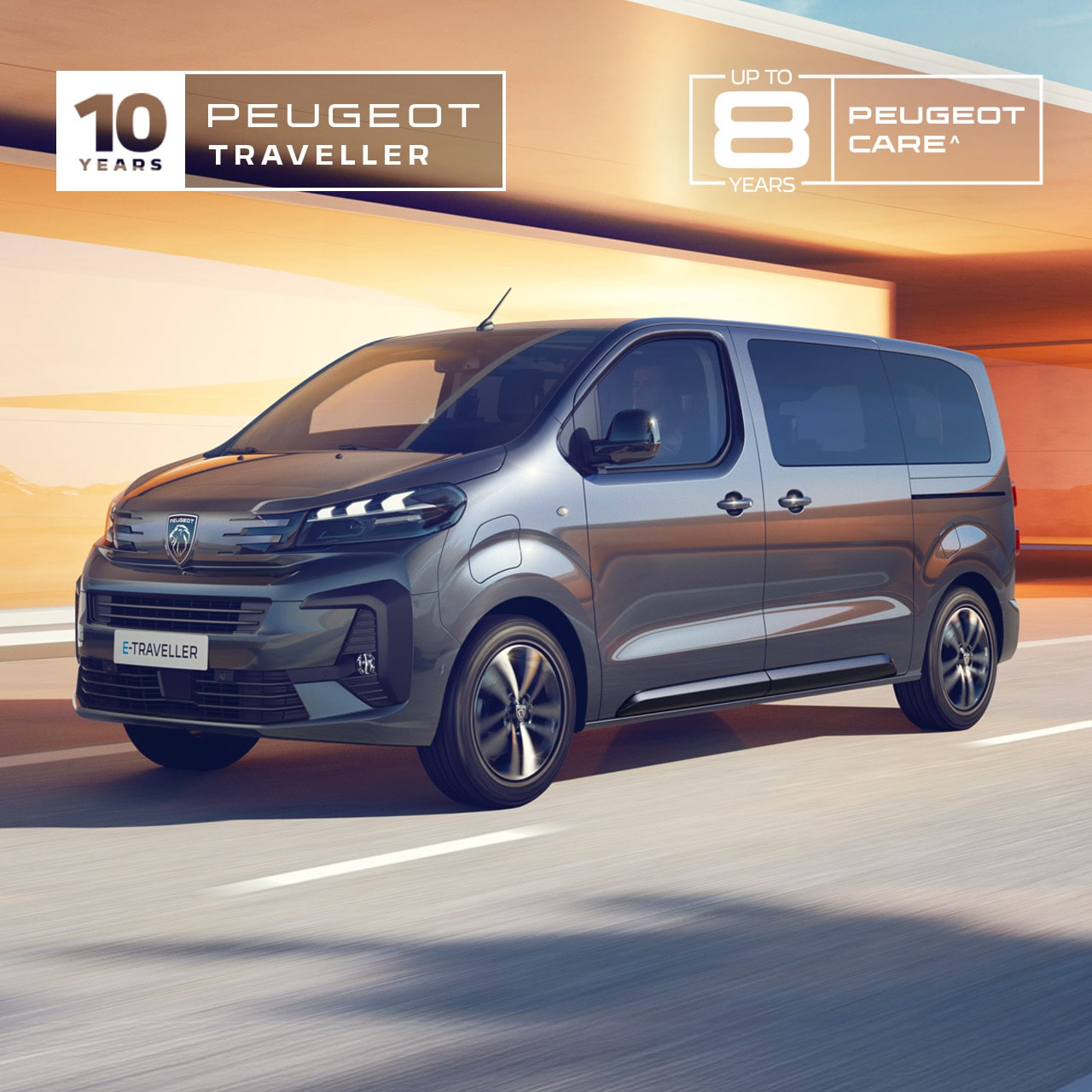 New PEUGEOT E-TRAVELLER front view