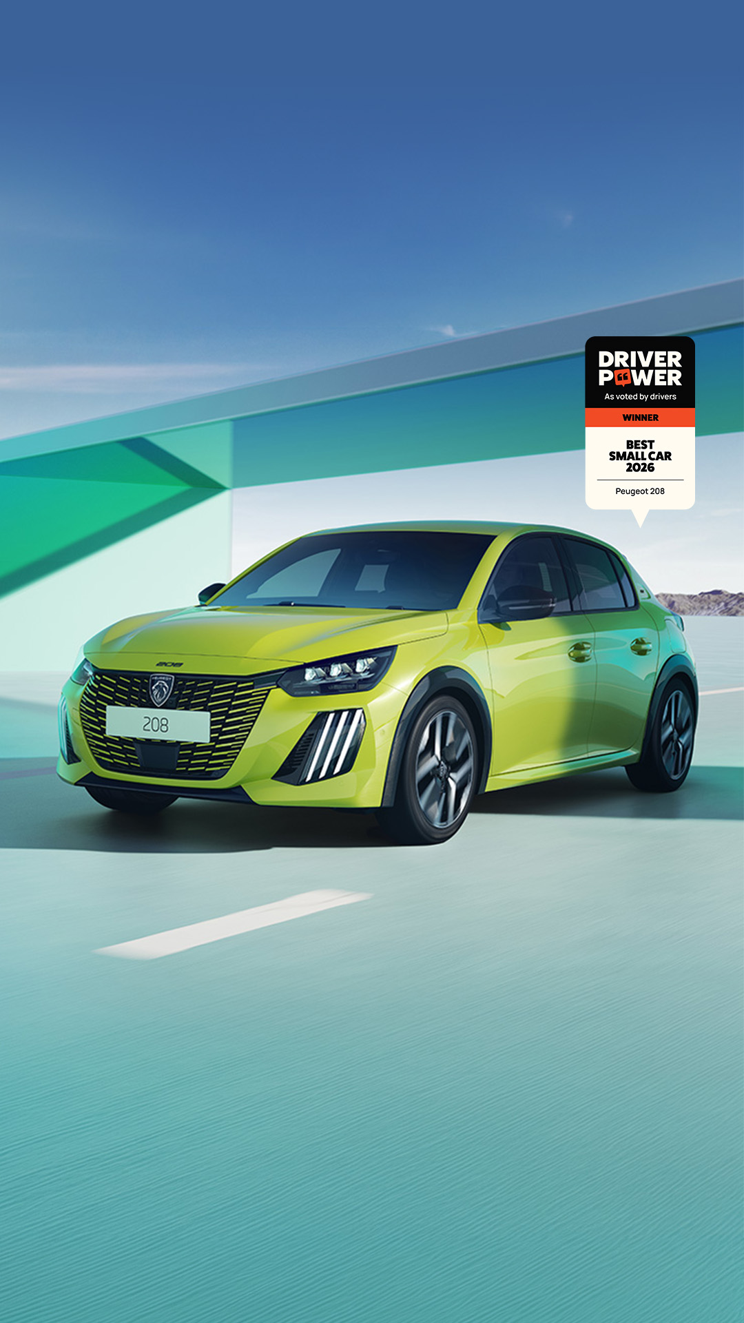 PEUGEOT 208 hybrid or petrol front view
